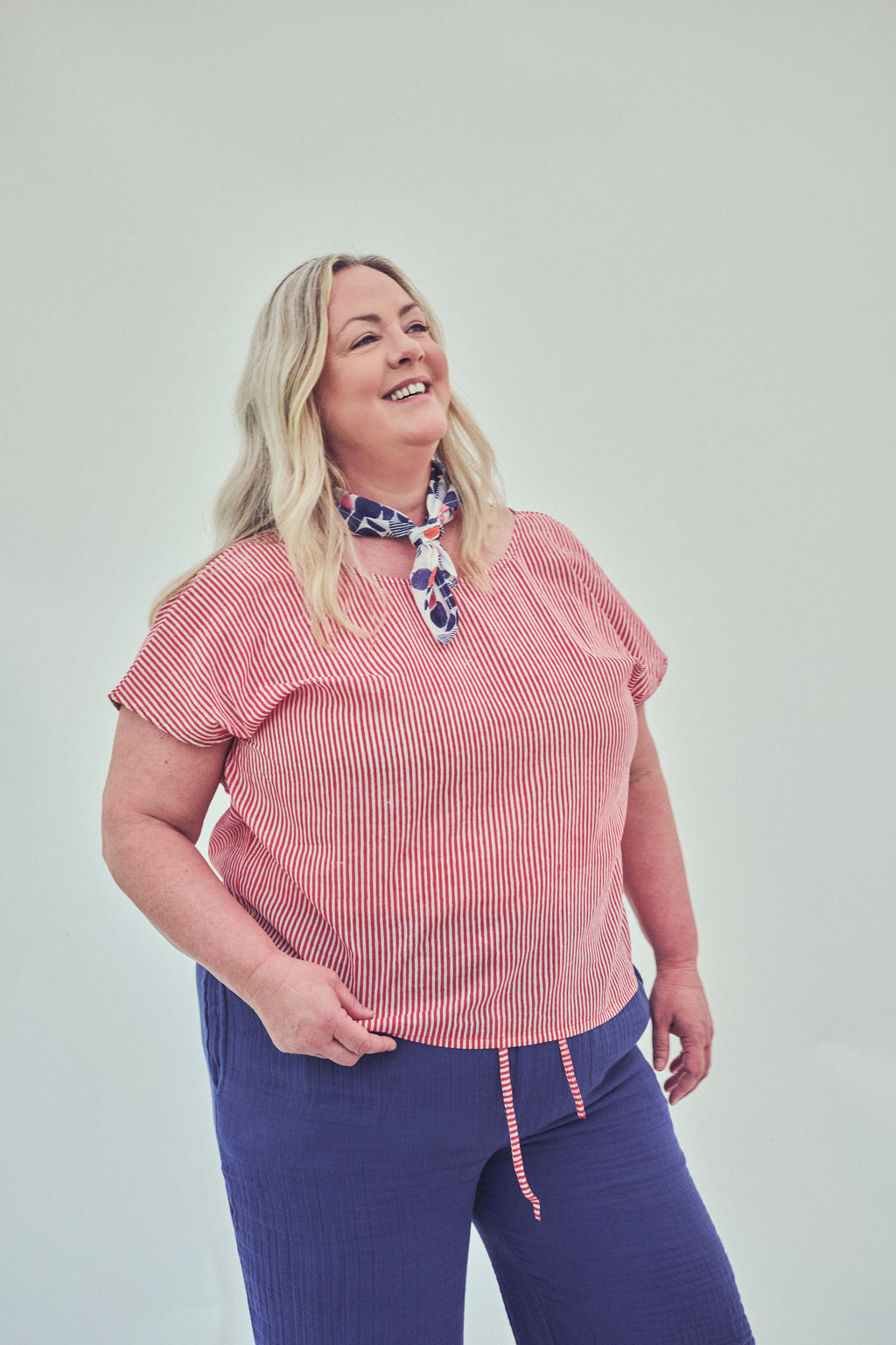 Laurie Striped Top - Red