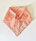 Coco Zig Zag Neckerchief / Head Scarf- Orange